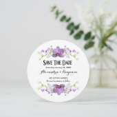 Botanische Lilac-Blume Wasserfarbe Save the Date (Stehend Vorderseite)