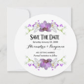 Botanische Lilac-Blume Wasserfarbe Save the Date (Vorderseite)