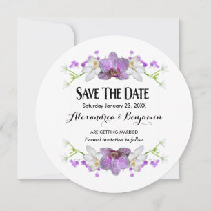 Botanische Lilac-Blume Wasserfarbe Save the Date