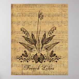 Botanische Lilien Poster