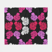 Botanische Lilienstoffe Druck Fleecedecke (Vorderseite (Horizontal))