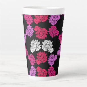 Botanische Lilienstoffe Druck Milchtasse
