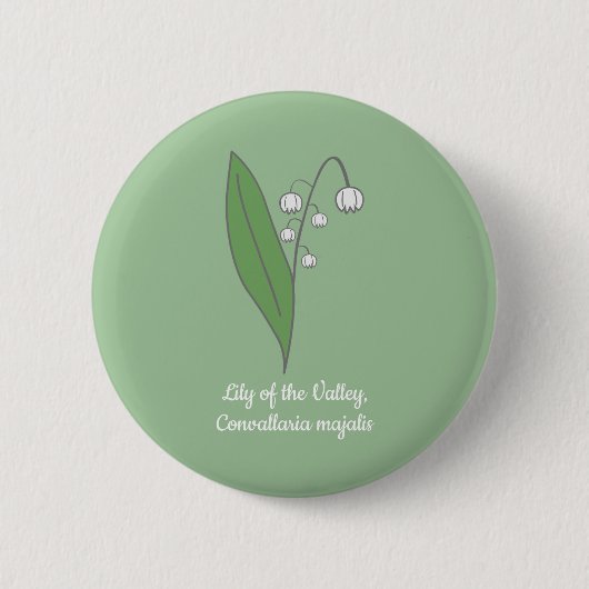 Botanische Lily der Blume Valley Pastel Button (Vorderseite)