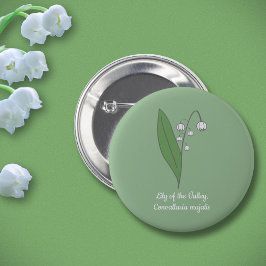 Botanische Lily der Blume Valley Pastel Button