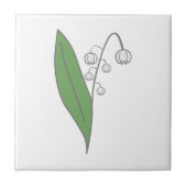 Botanische Lily der Blume Valley Pastel Fliese (Vorderseite)