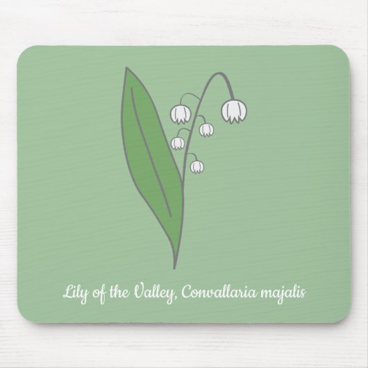 Botanische Lily der Blume Valley Pastel Mousepad (Vorne)