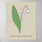 Botanische Lily der Blume Valley Pastel Poster (Vorne)