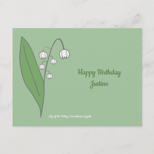 Botanische Lily der Blume Valley Pastel Postkarte (Vorderseite)