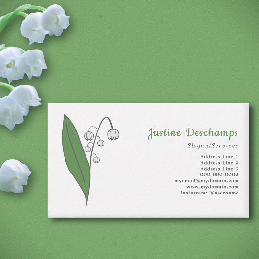 Botanische Lily der Blume Valley Pastel Visitenkarte