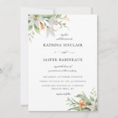 Botanische Lily-Floral-Hochzeit Einladung (Vorderseite)