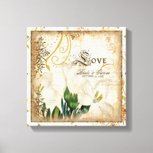 Botanische Lily Lilies Liebe Hochzeit Personalisie Leinwanddruck