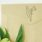 Botanische Lily of the Valley Line Art Blume Gummistempel
