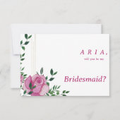 Botanische Limasengoldblüte Rose Blumenmädchen Einladung (Vorderseite)