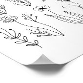 Botanische Linie Art Poster (Ecke)