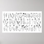 Botanische Linie Art Poster (Vorne)