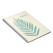 Botanische Linie Minimalistische Natur Aquamarin P Notizblock (Rechte Seite)