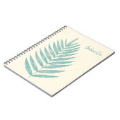 Botanische Linie Minimalistische Natur Aquamarin P Notizblock (Linke Seite)