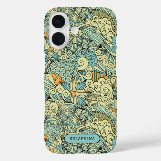 Botanische Linie nach hinten, Personalisiert Zeich Case-Mate iPhone Hülle (Rückseite)