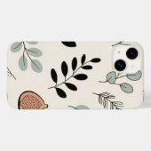 Botanische Linien - Erdreites Leaf Art Phone Case (Rückseite (Horizontal))
