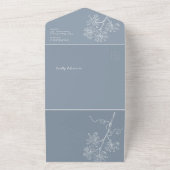 Botanische Linien Kunst in einer Hochzeit All In One Einladung (Außenbereich)