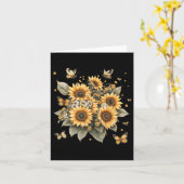 Botanische Malerei von Sonnenblumen Karte (Gelbe Blume)