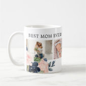 Botanische Mama Beste Blüte je Fotomaterial Kaffeetasse (Links)