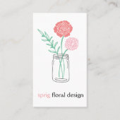 Botanische Mason Jar Business Cards Visitenkarte (Vorderseite)