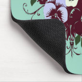 Botanische Mausmatte – Veilchenstrauß Mousepad (Ecke)