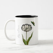 Botanische Minimalblume Zweifarbige Tasse (Links)