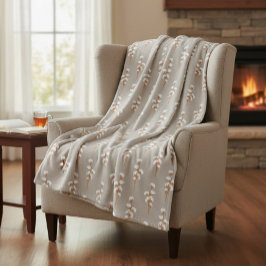 Botanische Minimalistische Baumwollabteilung Fleecedecke