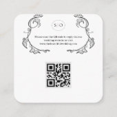 Botanische minimalistische Hochzeitseinlagekarte Begleitkarte (Rückseite)