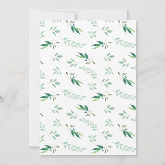 Botanische Minze aus frischen Blättern Save The Date (Rückseite)