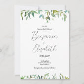 Botanische Minze dunkelgrüne Grünpflanzen Hochzeit Einladung (Vorderseite)