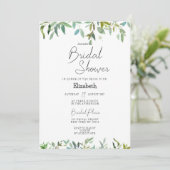 Botanische Minze dunkelgrünes Blattwerk Brautparty Einladung (Stehend Vorderseite)