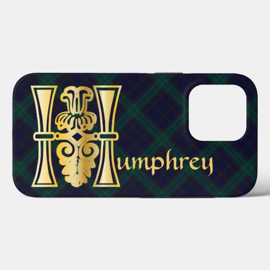 Botanische mittelalterliche Dekorative Hauptstadt  Case-Mate iPhone Hülle (Rückseite (Horizontal))