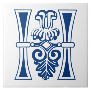 Botanische mittelalterliche Dekorative Hauptstadt Fliese