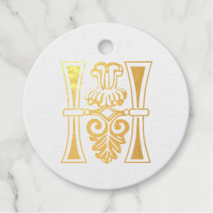 Botanische mittelalterliche Dekorative Hauptstadt Geschenkanhänger