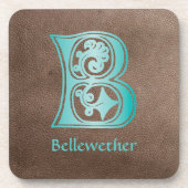 Botanische mittelalterliche Dekorative Hauptstadt  Getränkeuntersetzer (Vorderseite)