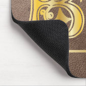 Botanische mittelalterliche Dekorative Hauptstadt  Mousepad (Ecke)