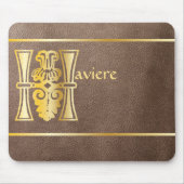 Botanische mittelalterliche Dekorative Hauptstadt Mousepad (Vorne)