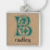 Botanische mittelalterliche Dekorative Hauptstadt Schlüsselanhänger (Vorne)