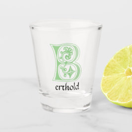 Botanische mittelalterliche Dekorative Hauptstadt  Schnapsglas