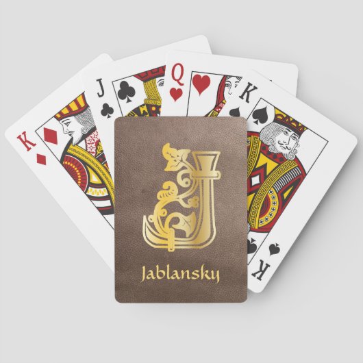 Botanische mittelalterliche Hauptstadt J Spielkarten (Rückseite)