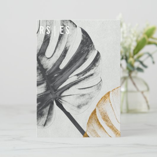 Botanische Moderne Einladung zur Hochzeit: Sammlun (Stehend Vorderseite)