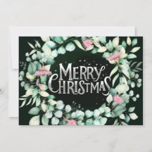 Botanische Moderne Eukalyptus Grüne Weihnachten