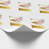 Botanische Moderne floral monogram Geschenkpapier (Ecke)