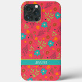 Botanische Moderne rosa Blütenmädchen Case-Mate iPhone Hülle (Rückseite)