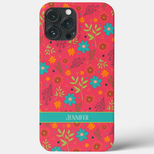 Botanische Moderne rosa Blütenmädchen Case-Mate iPhone Hülle (Rückseite)