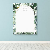 Botanische moderne Unterschrift Leinwanddruck (Insitu (Holzboden))