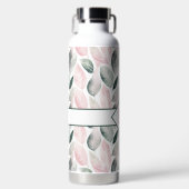 Botanische Monogramm-Blätter Trinkflasche (Vorderseite)